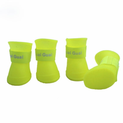 Lovely Pet Dog Shoes Puppy Candy Color Rubber Boots Waterproof Rain Shoes, S, Size:  4.3 x 3.3cm, Size: S 4.3 x 3.3cm S, Size: 4.3 x 3.3cm, Size: S 4.3 x 3.3cm