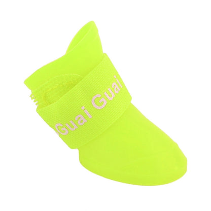 Lovely Pet Dog Shoes Puppy Candy Color Rubber Boots Waterproof Rain Shoes, S, Size:  4.3 x 3.3cm, Size: S 4.3 x 3.3cm S, Size: 4.3 x 3.3cm, Size: S 4.3 x 3.3cm