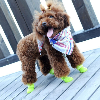 Lovely Pet Dog Shoes Puppy Candy Color Rubber Boots Waterproof Rain Shoes, S, Size:  4.3 x 3.3cm, Size: S 4.3 x 3.3cm S, Size: 4.3 x 3.3cm, Size: S 4.3 x 3.3cm