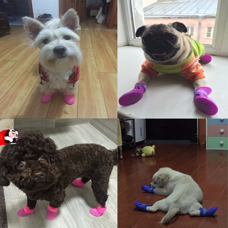 Lovely Pet Dog Shoes Puppy Candy Color Rubber Boots Waterproof Rain Shoes, S, Size:  4.3 x 3.3cm, Size: S 4.3 x 3.3cm S, Size: 4.3 x 3.3cm, Size: S 4.3 x 3.3cm