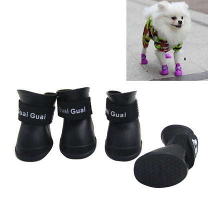 Lovely Pet Dog Shoes Puppy Candy Color Rubber Boots Waterproof Rain Shoes, M, Size:  5.0 x 4.0cm, Size: M 5.0 x 4.0cm, Size: 5.0 x 4.0cm