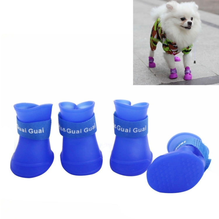 Lovely Pet Dog Shoes Puppy Candy Color Rubber Boots Waterproof Rain Shoes, M, Size:  5.0 x 4.0cm, Size: M 5.0 x 4.0cm, Size: 5.0 x 4.0cm