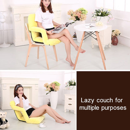 A3 Creative Lazy Sofa with Armrests Foldable Single Backrest Recliner, 92x58x12cm (Yellow), 92x58x12cm (Rose Red), 92x58x12cm (Red), 92x58x12cm (Blue), 92x58x12cm (Khaki), 92x58x12cm (Coffee), 92x58x12cm  (Black)