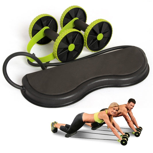 Multifunctional Exercise Home Fitness Equipment Intensity Adjustable Abdominal Wheel Resistance Pull Rope Muscle Power, Green