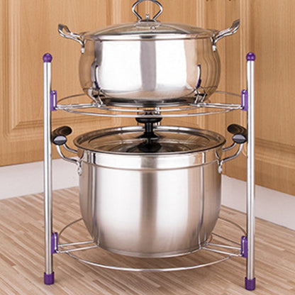 Multi-function Kitchen Pot Rack Double-layer Wok Soup Pot Stainless Steel Pot Rack, Double-layer