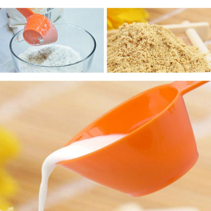 kn7600 9 in 1 Colorful Pointed Plastic Measuring Spoon Measuring Cup Baking Tool Set, 9 Pieces Set