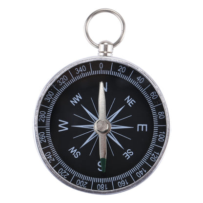 Outdoor Sports Camping Hiking Pointer Guider Aluminum Alloy Compass Hiker Navigation with Keychain, Random Color Delivery, G44-2