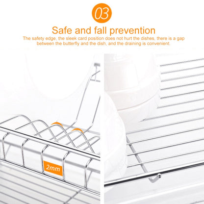 Estante de cocina multifunción de acero inoxidable de tres capas con forma de flor, soporte para cuencos y platos, con forma de flor de tres capas.