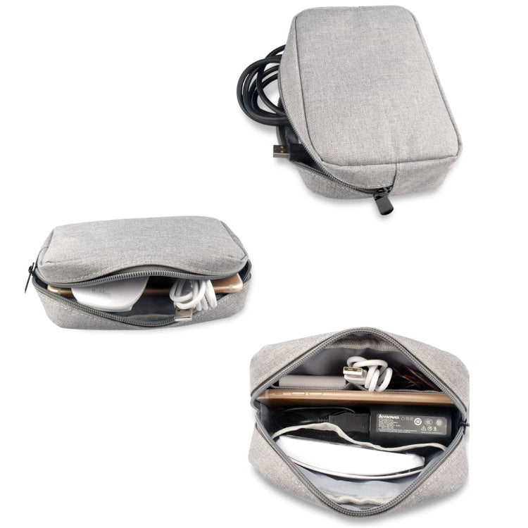 Simple Multi-functional Digital Device Travel Storage Bag for Phones, Power Bank, U-disk, Earphones, Data Cable and etc, Big Size: 23*11*5cm, Size:  23*11*5cm Black, Size:  23*11*5cm Pink, Size: 23*11*5cm Grey, Size: 23*11*5cm Blue, DY01 23x11x5cm