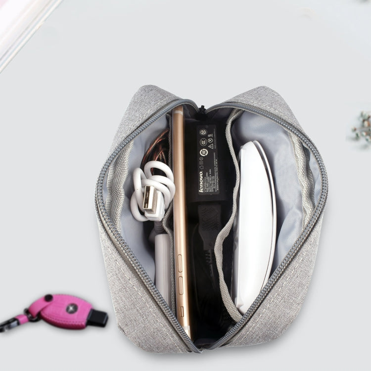 Simple Multi-functional Digital Device Travel Storage Bag for Phones, Power Bank, U-disk, Earphones, Data Cable and etc, Big Size: 23*11*5cm, Size:  23*11*5cm Black, Size:  23*11*5cm Pink, Size: 23*11*5cm Grey, Size: 23*11*5cm Blue, DY01 23x11x5cm