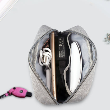Simple Multi-functional Digital Device Travel Storage Bag for Phones, Power Bank, U-disk, Earphones, Data Cable and etc, Big Size: 23*11*5cm, Size:  23*11*5cm Black, Size:  23*11*5cm Pink, Size: 23*11*5cm Grey, Size: 23*11*5cm Blue, DY01 23x11x5cm