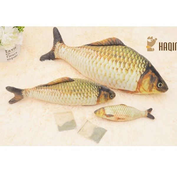 Simulation Fish Toy Funny Cat Toy Fish Stuff Scratching Post Board Toy, Middle Size: 41.0 x 13.5 x 9.0cm, Size: 41.0x13.5x9.0cm