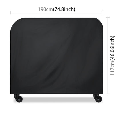 Anti-UV Waterproof Dust-proof 210D Oxford Cloth Folding BBQ Protective Cover Outdoor Gas Charcoal Electric Barbeque Grill Cover, Size: 190*71*117cm(Black), Size: 190*71*117cm