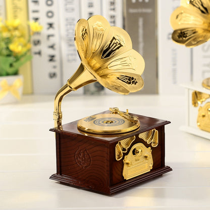 Retro Phonograph Style Jewelry Sky City Music Box Home Decoration, Random Color Delivery, Retro Phonograph