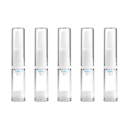 5 PCS Clear Empty Travel Portable Refillable Plastic Pump Bottle Containers, 5ml, 5ml