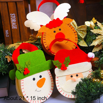 Creative Cartoon New Style Christmas Decoration Santa Gift Bag, Non-woven Fabric Apple Gifts Handbags