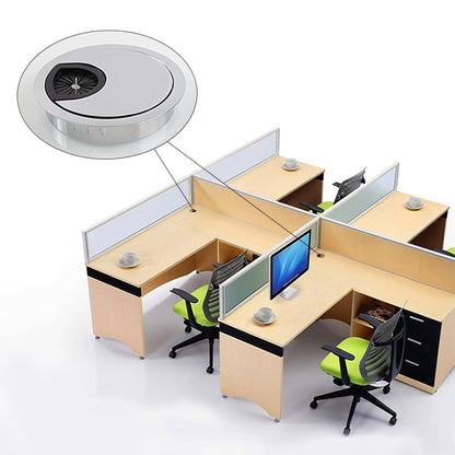 2 tapas para orificios roscados redondos de aleación de zinc para computadora de escritorio, diámetro del orificio: 60 mm (bronce verde).