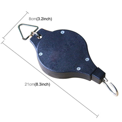 Ganchos de suspensão ajustáveis ​​e resistentes com roldana para plantas, ideais para vasos suspensos.