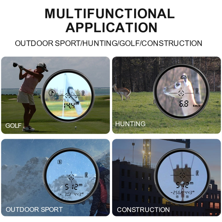 SNDWAY SW600A Handheld Outdoor Waterproof Telescope Range Finder Distance Measurer, 600m, 600m