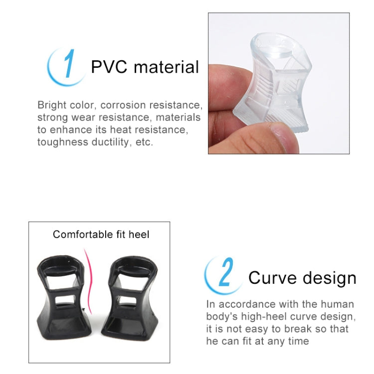 5 Pairs Hard Wearing Anti-slip PVC StoppersShoes High Heel Cover Protectors, Size: S ,Random Color Delivery, Size: S