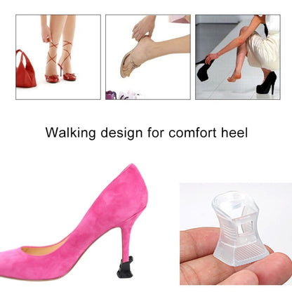 5 Pairs Hard Wearing Anti-slip PVC StoppersShoes High Heel Cover Protectors, Size: S ,Random Color Delivery, Size: S