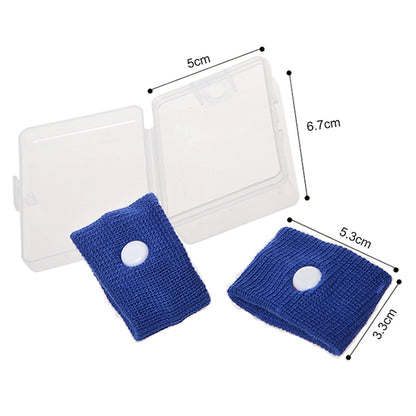 Physical Method Carsickness Prevention Antiemetic Polyester Wristband, One Pair, Red, White, Yellow, Black, Orange, Pink, Green, Grey, Blue