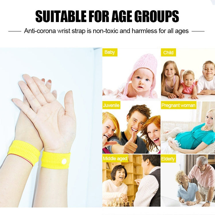 Physical Method Carsickness Prevention Antiemetic Polyester Wristband, One Pair, Red, White, Yellow, Black, Orange, Pink, Green, Grey, Blue