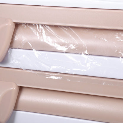 Kitchen Wall Mounted Cling Film Holder Wrap Storage Rack Hanger Rack Cutting Device, Size: 39 x 10 x 24cm, Grey, Khaki