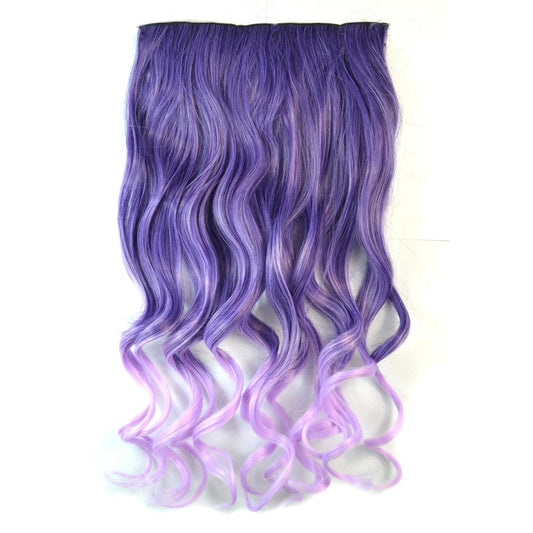 One-piece Seamless Hair Extension Piece Color Gradient Large Wave Long Curling Clip Type Hairpiece, HCB257710