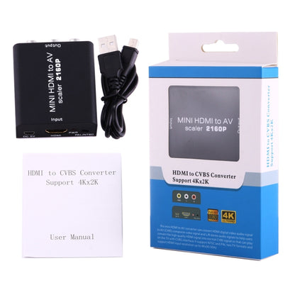 Convertidor de señal de vídeo compuesto Mini HDMI a AV/CVBS, Mini HDMI a AV/CVBS