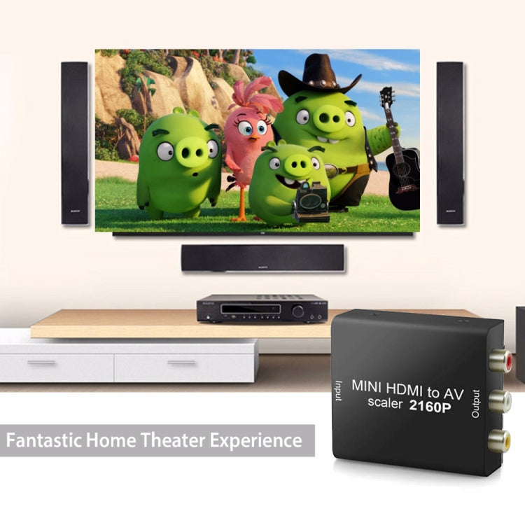 Convertidor de señal de vídeo compuesto Mini HDMI a AV/CVBS, Mini HDMI a AV/CVBS