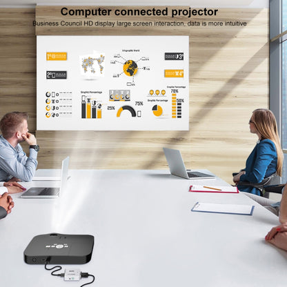 HOWEI HW-2107 HD 1080P Mini VGA para HDMI Scaler Box Conversor Digital de Áudio e Vídeo