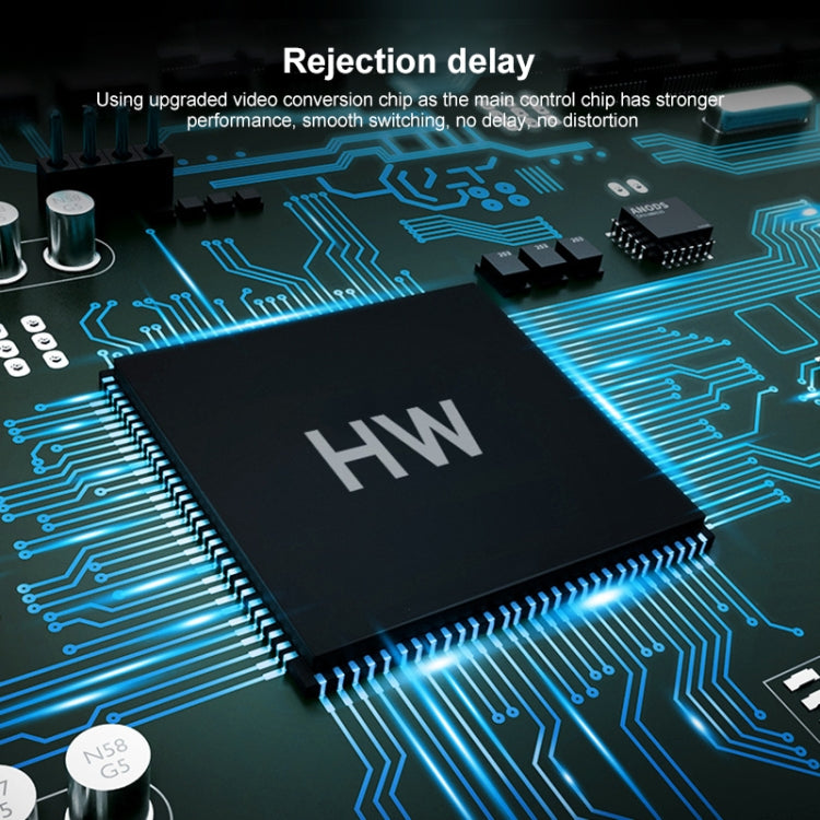 HOWEI HW-2107 HD 1080P Mini VGA para HDMI Scaler Box Conversor Digital de Áudio e Vídeo