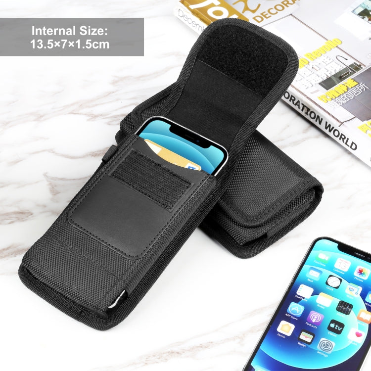 HAWEEL 4.7 inch Nylon Cloth Phone Belt Clip Carrying Pouch with Card Slot, Vertical 4.7 inch