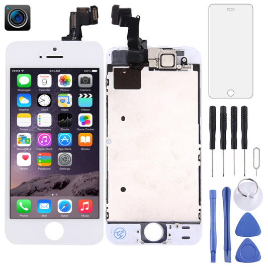 LCD Screen with Front Camera for iPhone 5S, 4 in 1 for i5s White, 4 in 1 for i5s Black