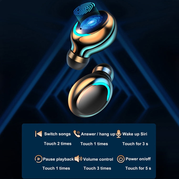 F9-5C LED Light + Digital Display Noise Reduction Bluetooth Earphone with Hand Strap, F9-5C LED Light with Strap Black, F9-5C LED Light with Strap White