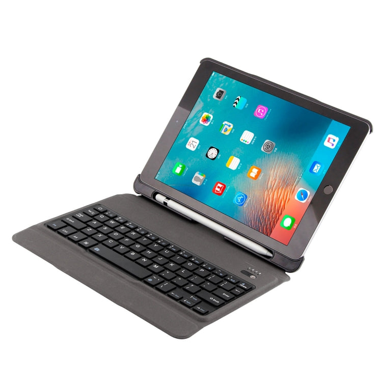 Funda T-201 con teclado Bluetooth 3.0 ultrafino desmontable y textura de piel de cordero para iPad Air/Air 2/iPad Pro de 9,7 pulgadas, compatible con múltiples ángulos de ajuste.