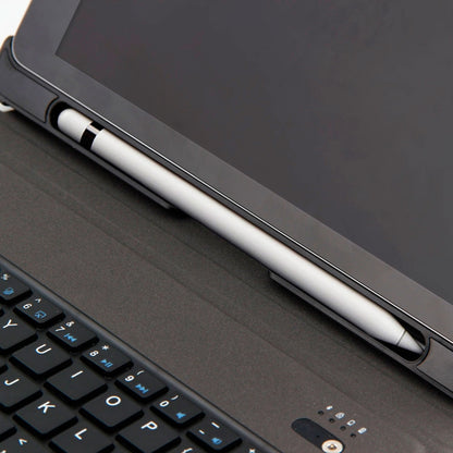 Funda T-201 con teclado Bluetooth 3.0 ultrafino desmontable y textura de piel de cordero para iPad Air/Air 2/iPad Pro de 9,7 pulgadas, compatible con múltiples ángulos de ajuste.