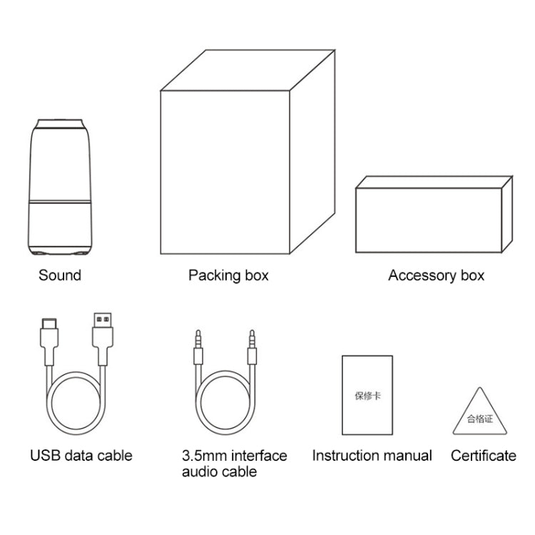 Altavoz Bluetooth inalámbrico original Xiaomi Youpin V03 con luz de colores, compatible con manos libres/AUX