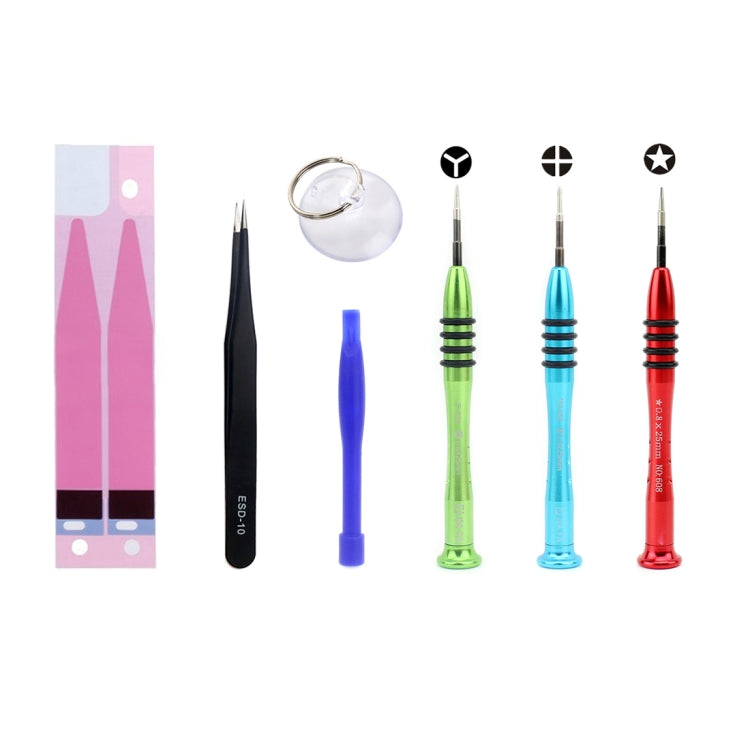 JIAFA JF-8163 Juego de herramientas de reparación de batería 7 en 1 para iPhone 7