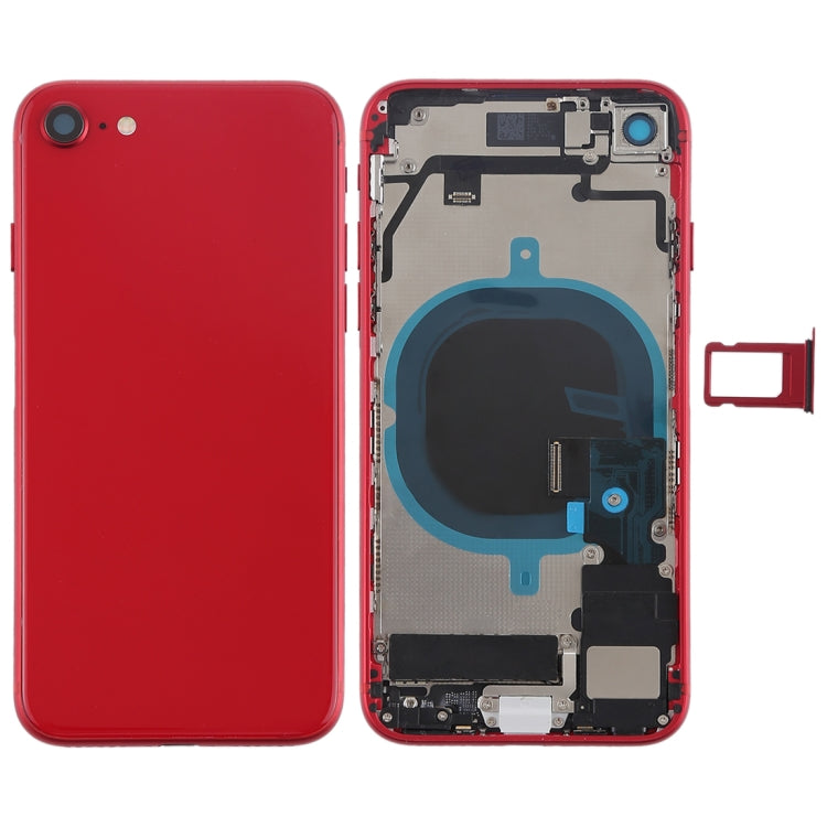 Battery Back Cover Assembly with Side Keys & Vibrator & Speaker Ringer Buzzer & Power Button + Volume Button Flex Cable & Card Tray for iPhone 8, For iPhone 8, For iPhone 8 (Full Assembly)