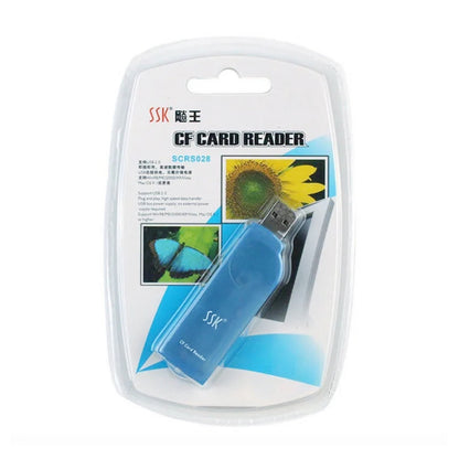 SSK SCRS028 USB 2.0 Interface External Card Reader, Supports CF Card / MD