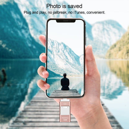 Pen drive de metal de 128 GB com ligações USB 3.0, 8 pinos e micro USB, compatível com Android, iPhone e computadores.