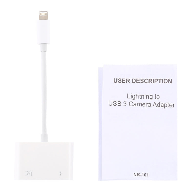 Adaptador de lector de cámara NK101 de 8 pines a USB, compatible con sistemas iOS 9.1 y superiores, NK101