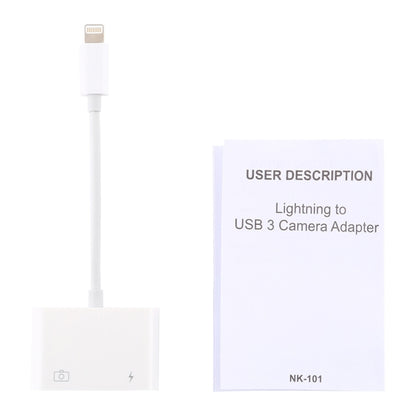 Adaptador de lector de cámara NK101 de 8 pines a USB, compatible con sistemas iOS 9.1 y superiores, NK101