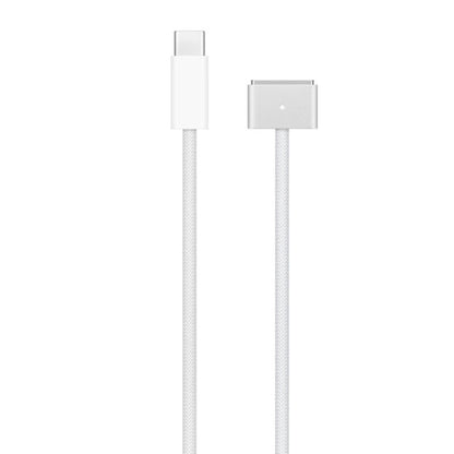 USB-C / Type-C to Magsafe 3 Braided Fast Charging Data Cable, Length: 2m, Blue, White