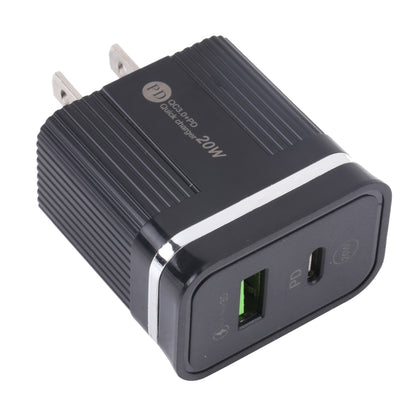 46-A2C2 20W PD + QC3.0 USB Multifunction Fast Charger,US Plug, US Plug
