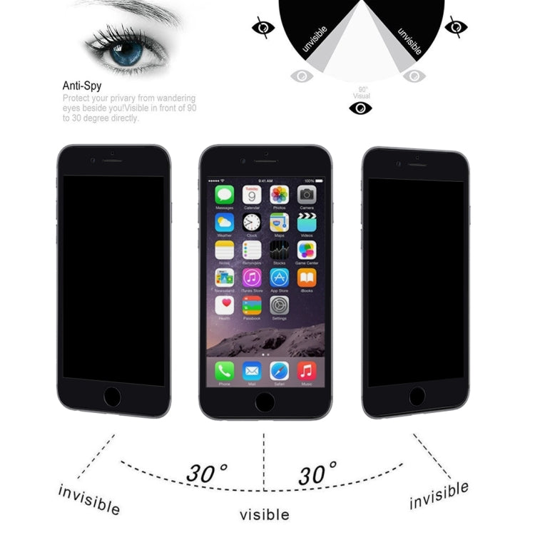 9H 6D Anti-peep Tempered Glass Film for iPhone 7 Plus, For iPhone 7 Plus(Black), For iPhone 7 Plus(White)