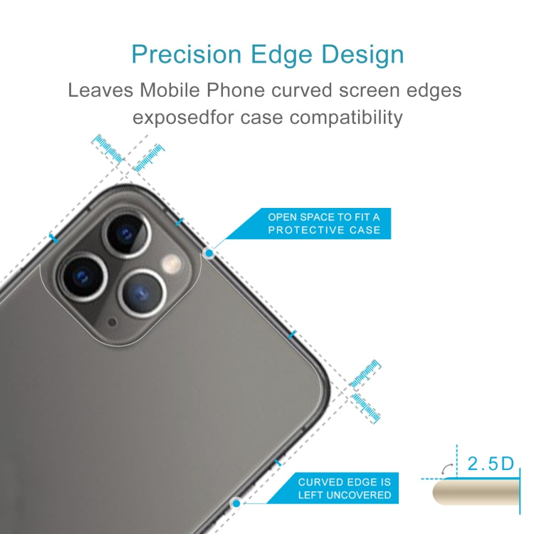 For iPhone 11 Pro Max 9H 2.5D Half - Screen Transparent Mobile Phone Tempered Glass Film Back Film, For iPhone 11 Pro Max (1 PC)