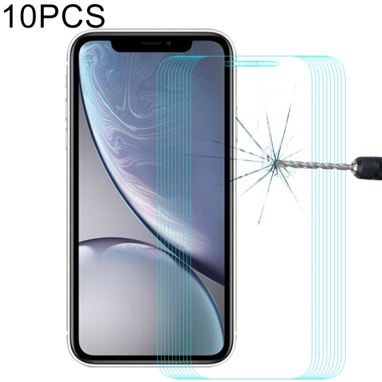 For iPhone XR 10pcs ENKAY Hat-Prince 0.26mm 9H 2.5D Tempered Glass Film, For XR (10 PCS)